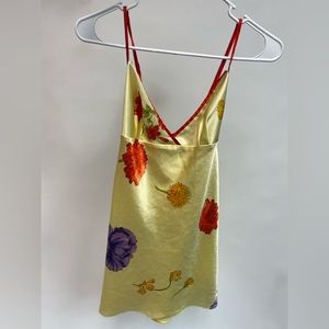Victoria’s Secret - yellow slip dress with floral pattern